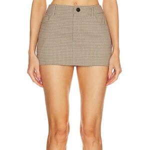 Helsa Plaid Mini Skirt